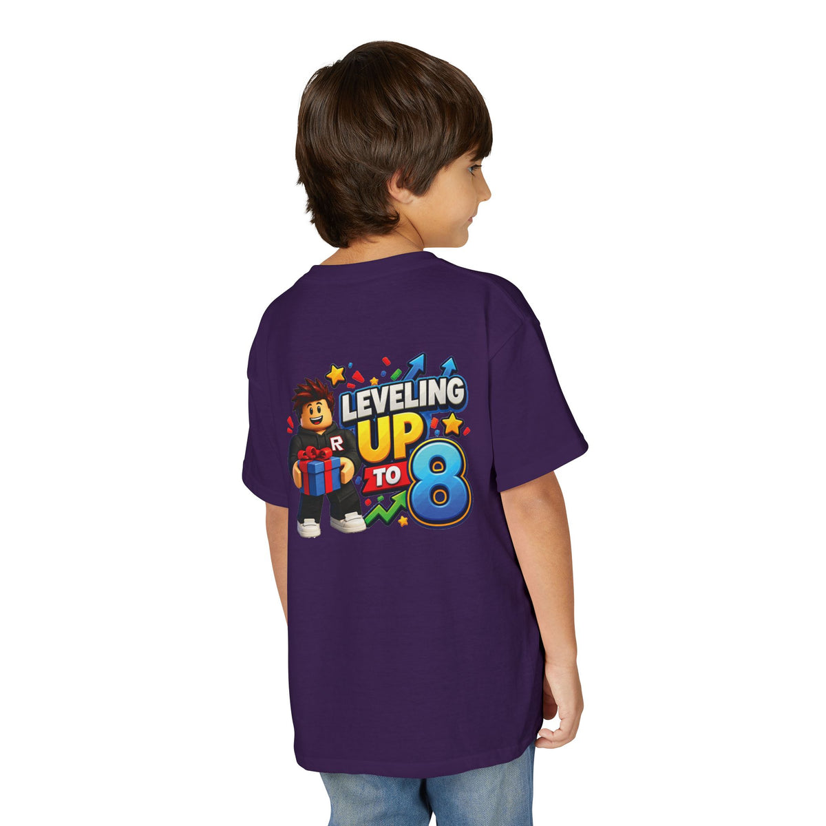 Roblox Birthday Youth T-Shirt – Leveling Up to 8 Gamer Birthday Shirt