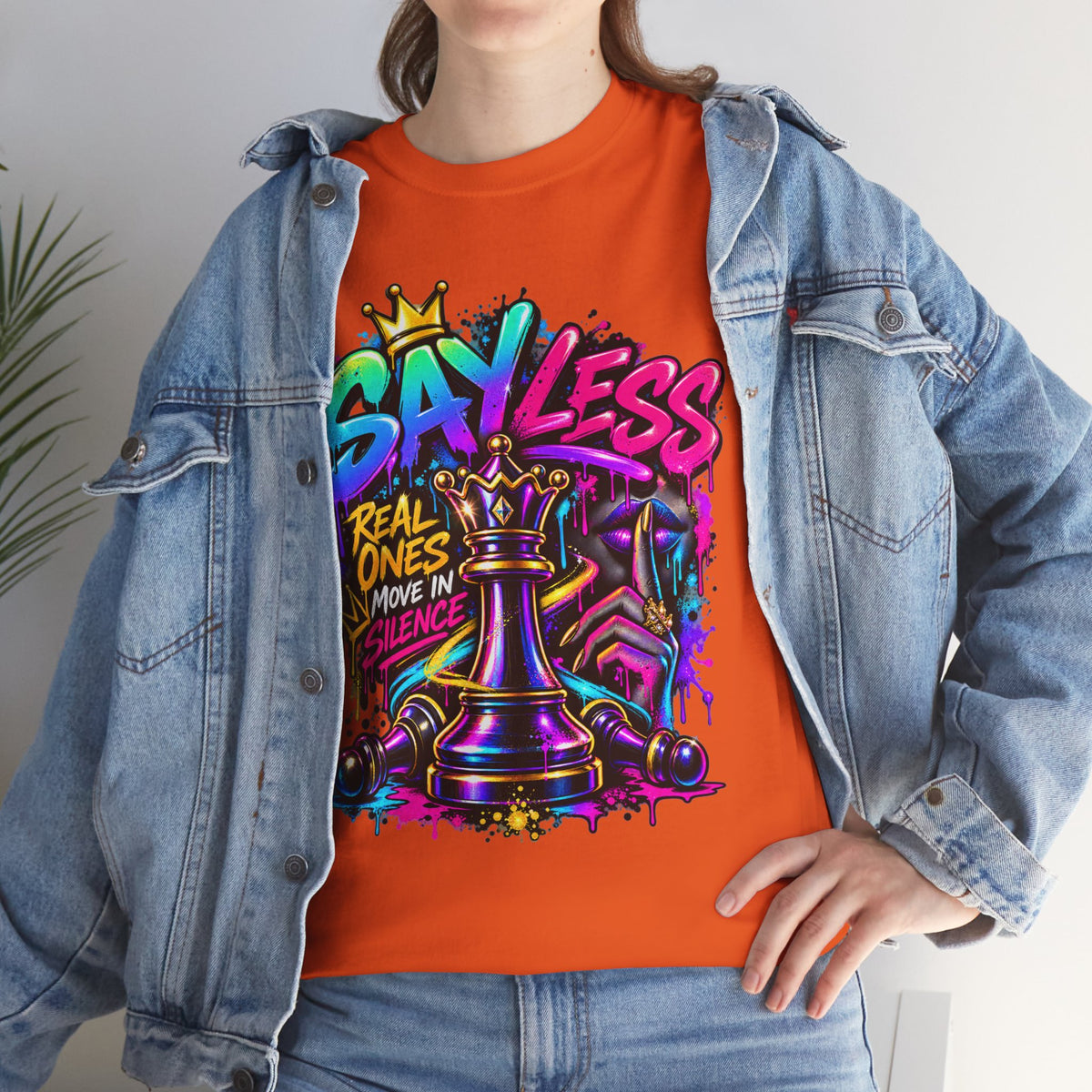 Say Less Chess King Tee | Graffiti Chess Piece Streetwear
