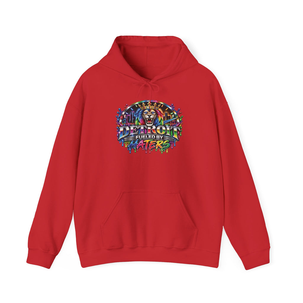 Detroit Graffiti Lion Hoodie | Colorful Street Art Pullover