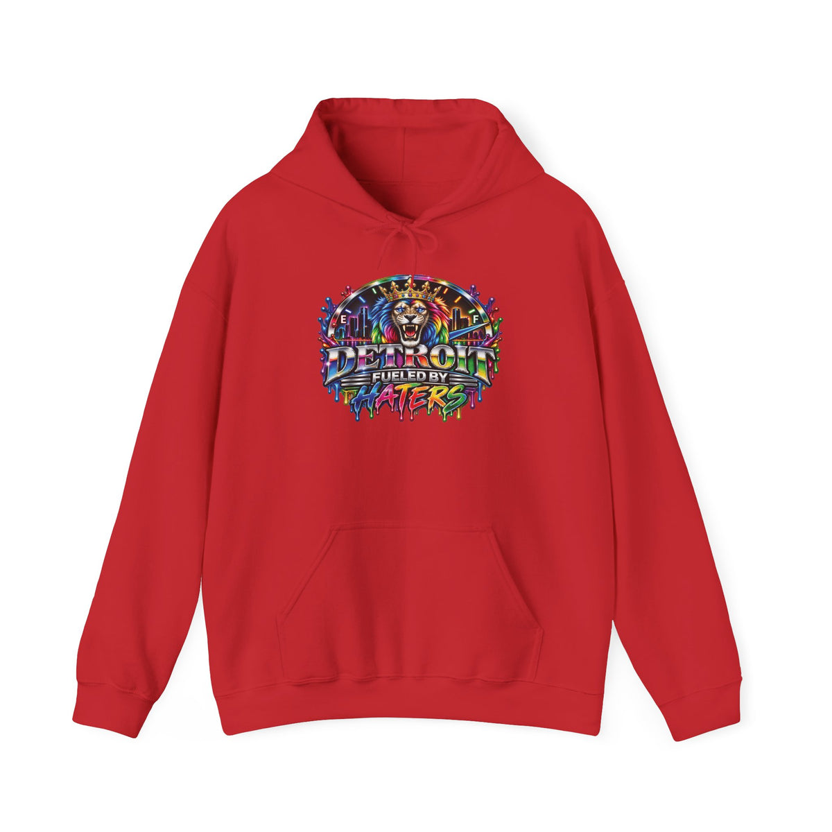 Detroit Graffiti Lion Hoodie | Colorful Street Art Pullover