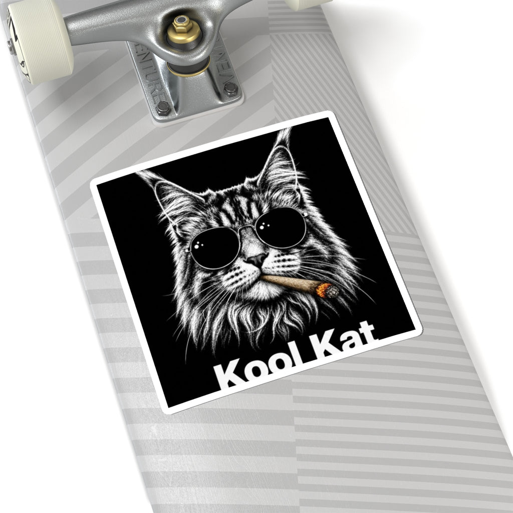 Kool Kat cat with sunglasses and cigar Sticker | Kiss-Cut Sticker