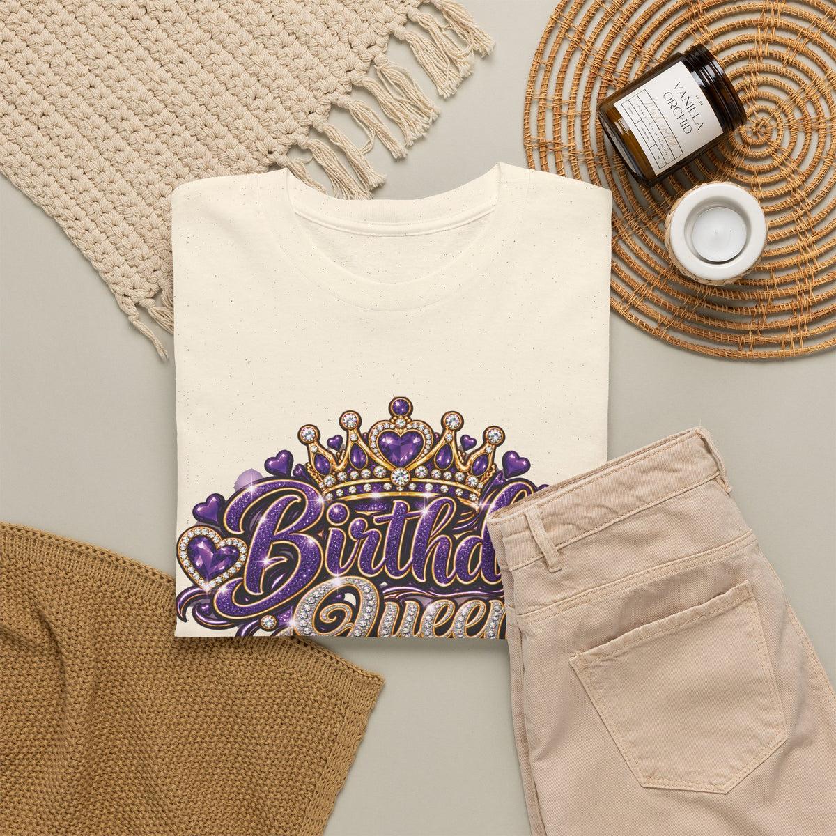 Birthday Purple Queen Graphic T-Shirt