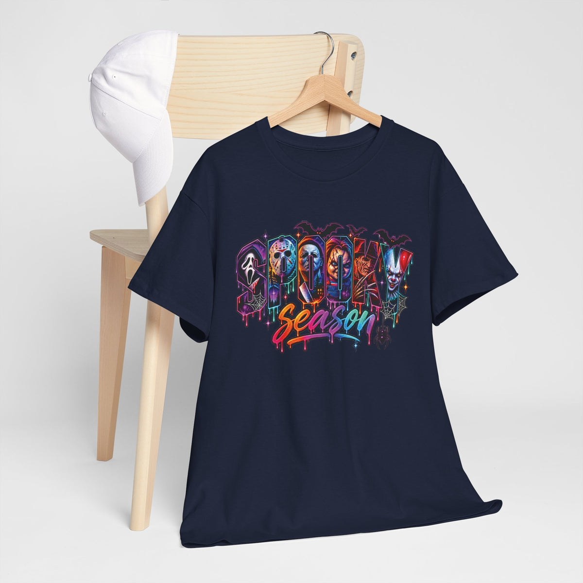 Horror Mask Graffiti Tee | Spooky Season Halloween Slasher Skull Vampire Werewolf