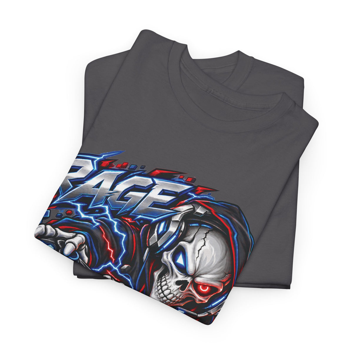 Rage Mode Gamer Skull Graphic T-Shirt