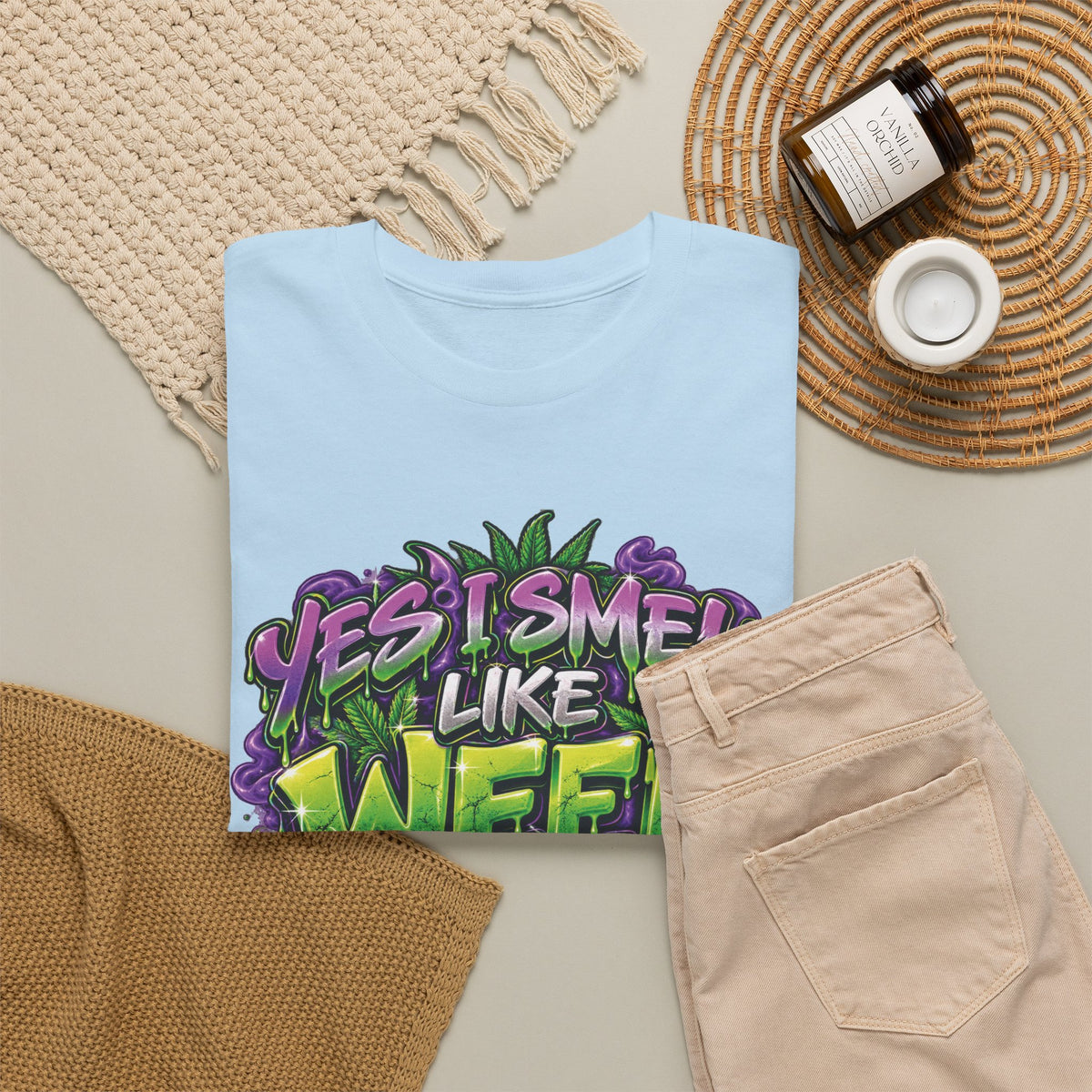 You Smell Like Weed T-Shirt | Cannabis Graphic Tee, Funny Stoner Slogan