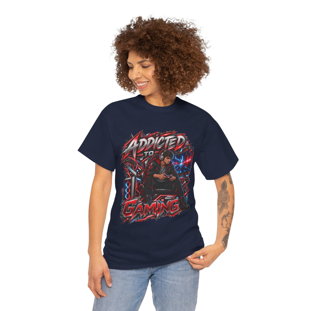 Addicted to Gaming Graphic T-Shirt