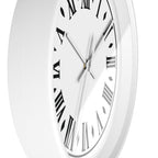 Roman Numeral Vintage Clock Wall Clock | Black Frame, White Face
