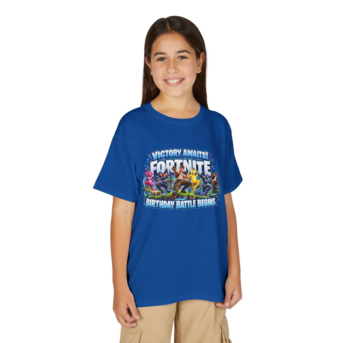 Fortnite Victory Awaits Birthday Battle Begins Youth T-Shirt