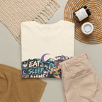 Eat Sleep Anime Gaming Repeat Video Game Graphic T-Shirt