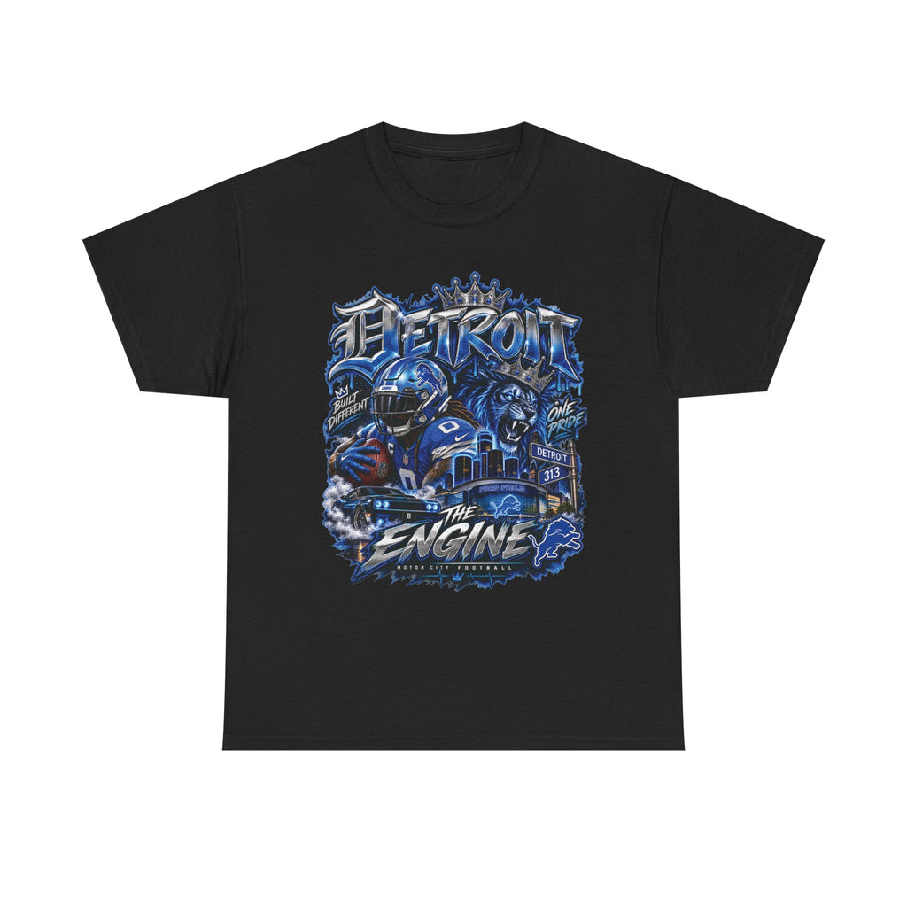 Detroit The Engine T-Shirt | Motor City Blue Graphic Tee