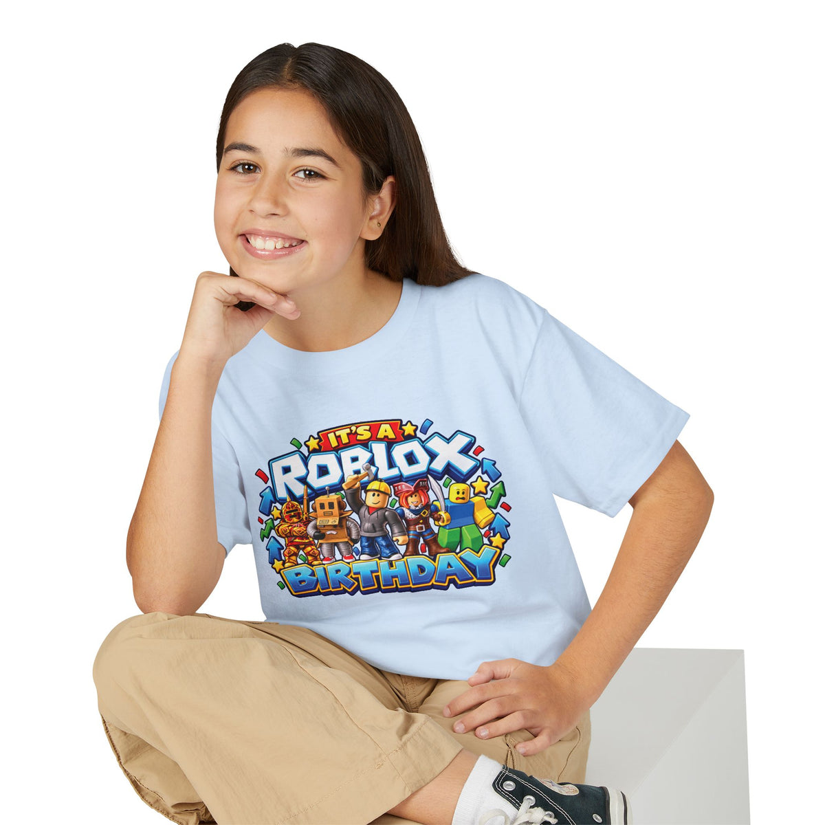 Roblox Birthday Leveling Up 9 Youth T-Shirt