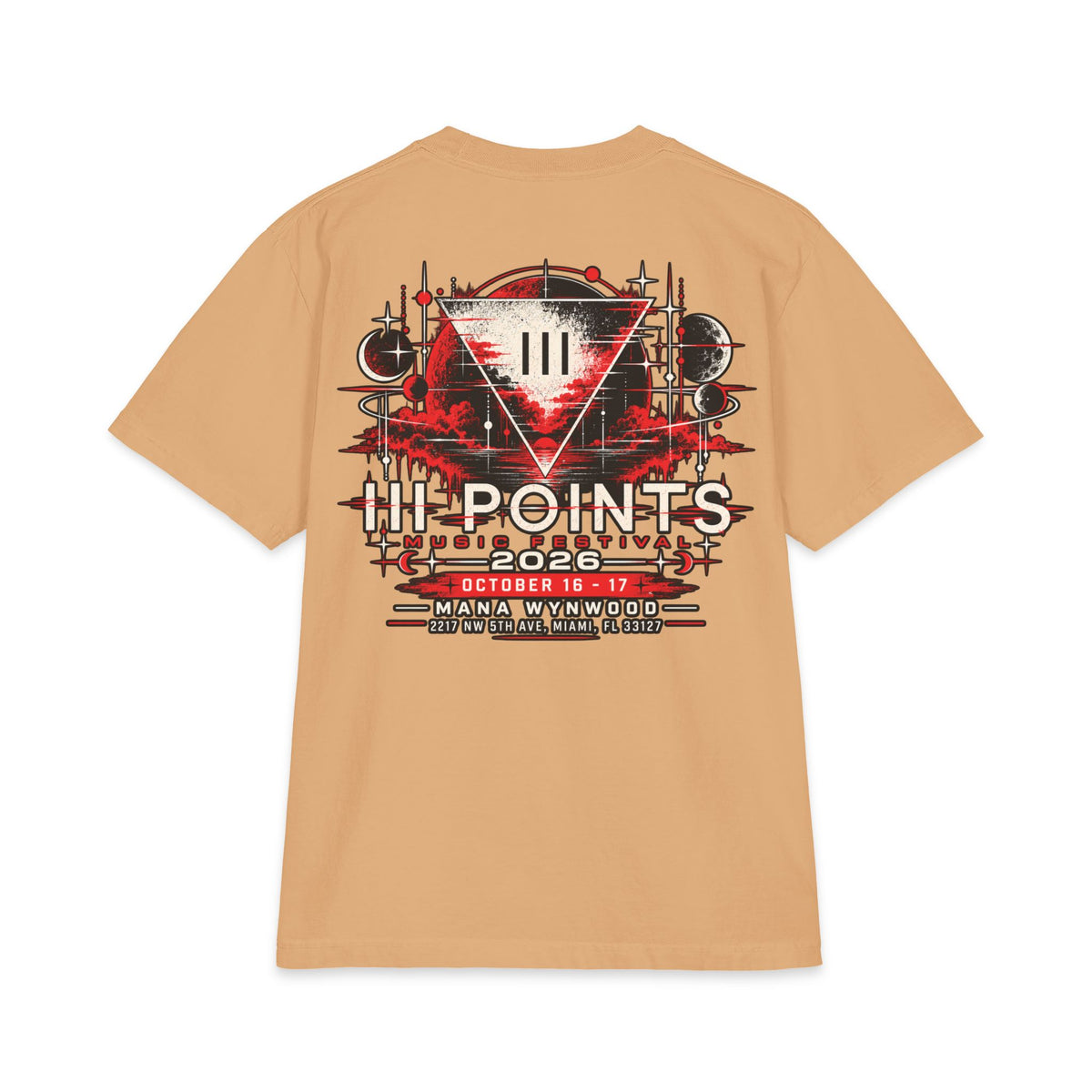 Three Points Tour Graphic Short Sleeve | Band Tee, Red Black Vintage