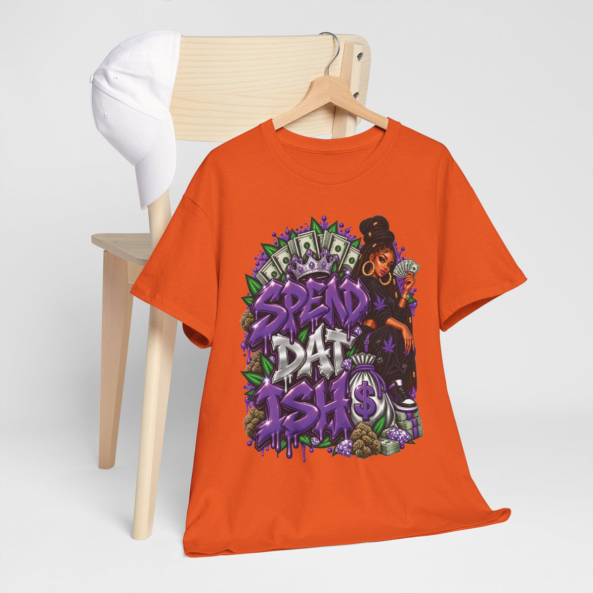 Spend Dat sh*t Tee | Graffiti Money Design, Purple Streetwear