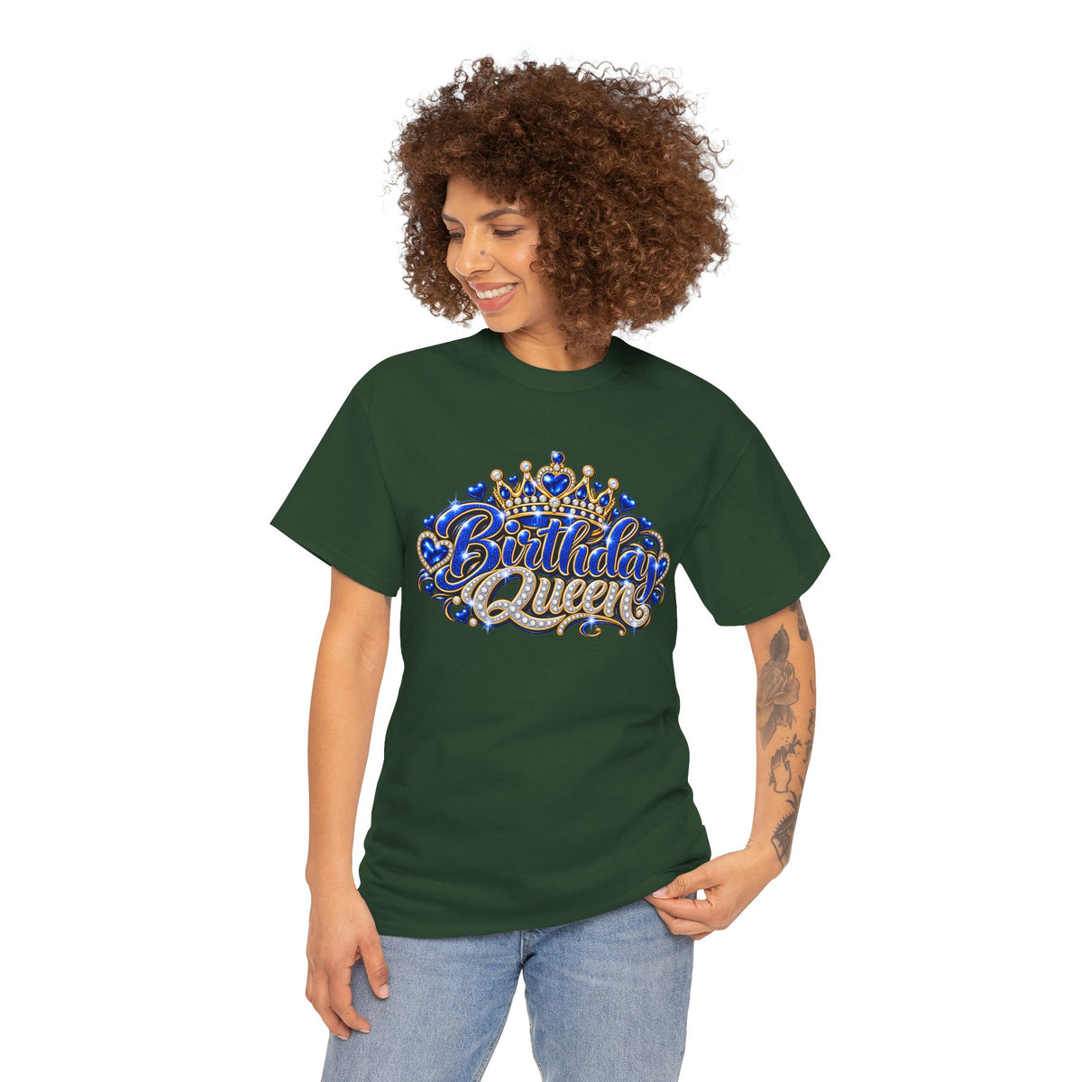 Birthday Blue Queen Crown Graphic Tee