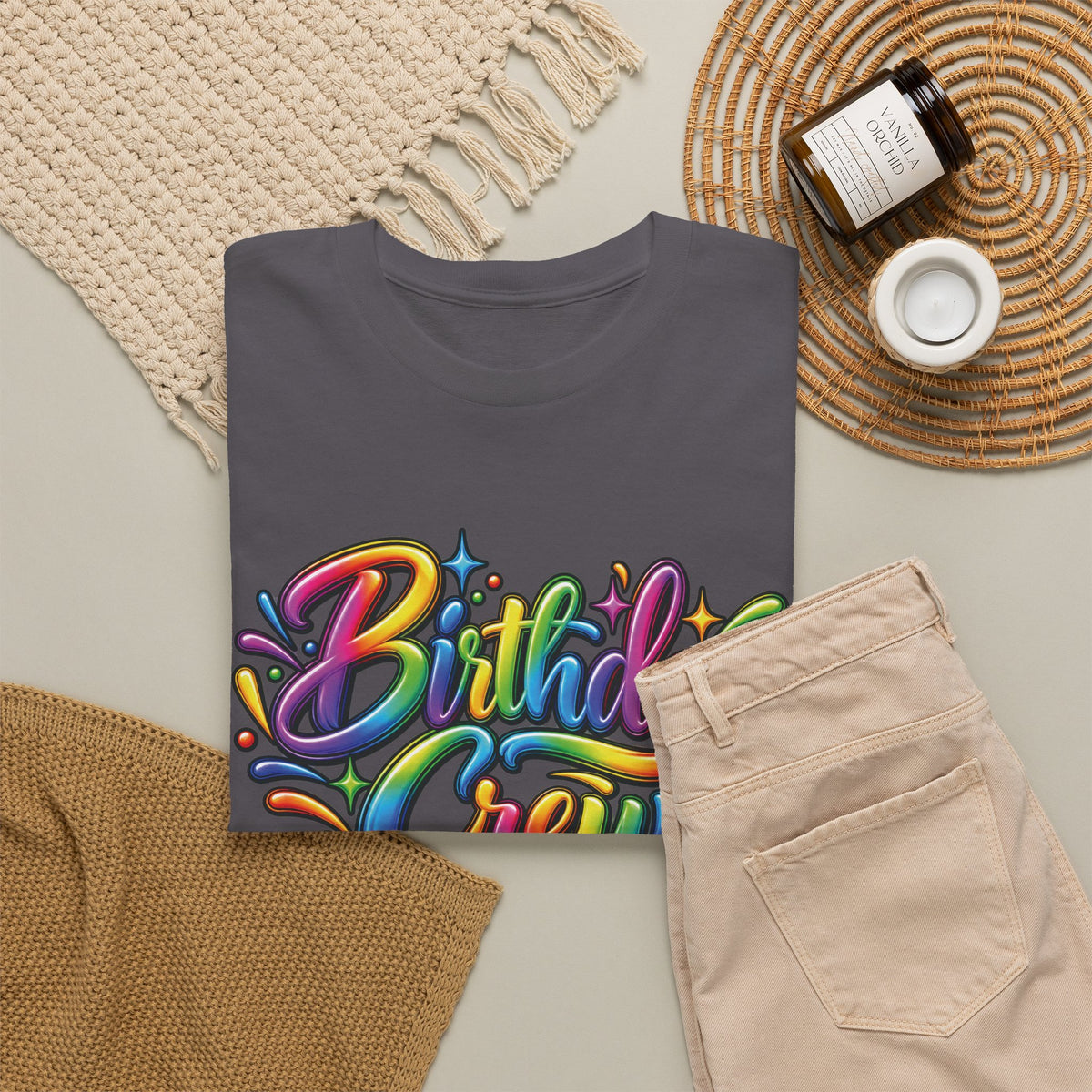 Birthday Crew Colorful Celebration T-Shirt