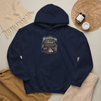 Raised On hip hop Hoodie | Vintage Guitar Skull Band Design