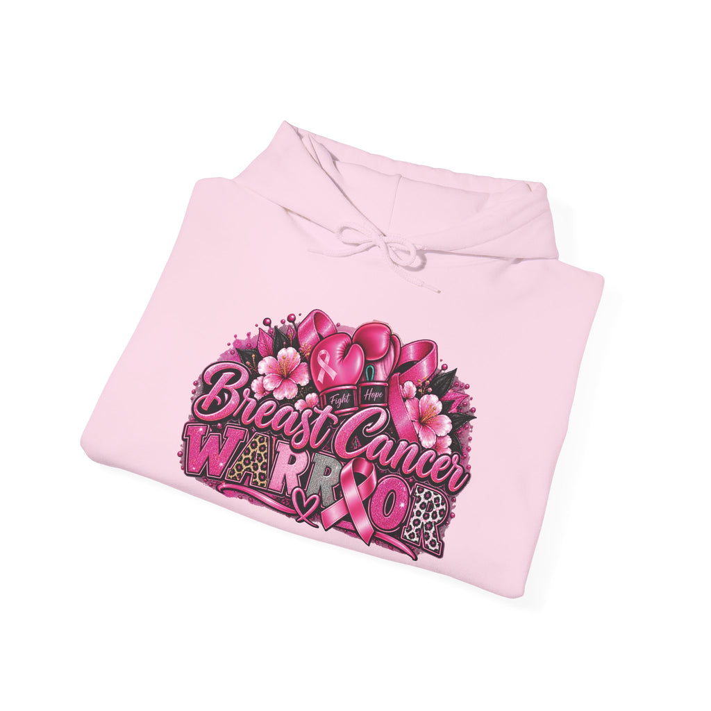 Breast Cancer Awareness Ribbon Floral Hoodie | Pink Support Design