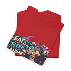 Eat Sleep Anime Gaming Repeat Video Game Graphic T-Shirt