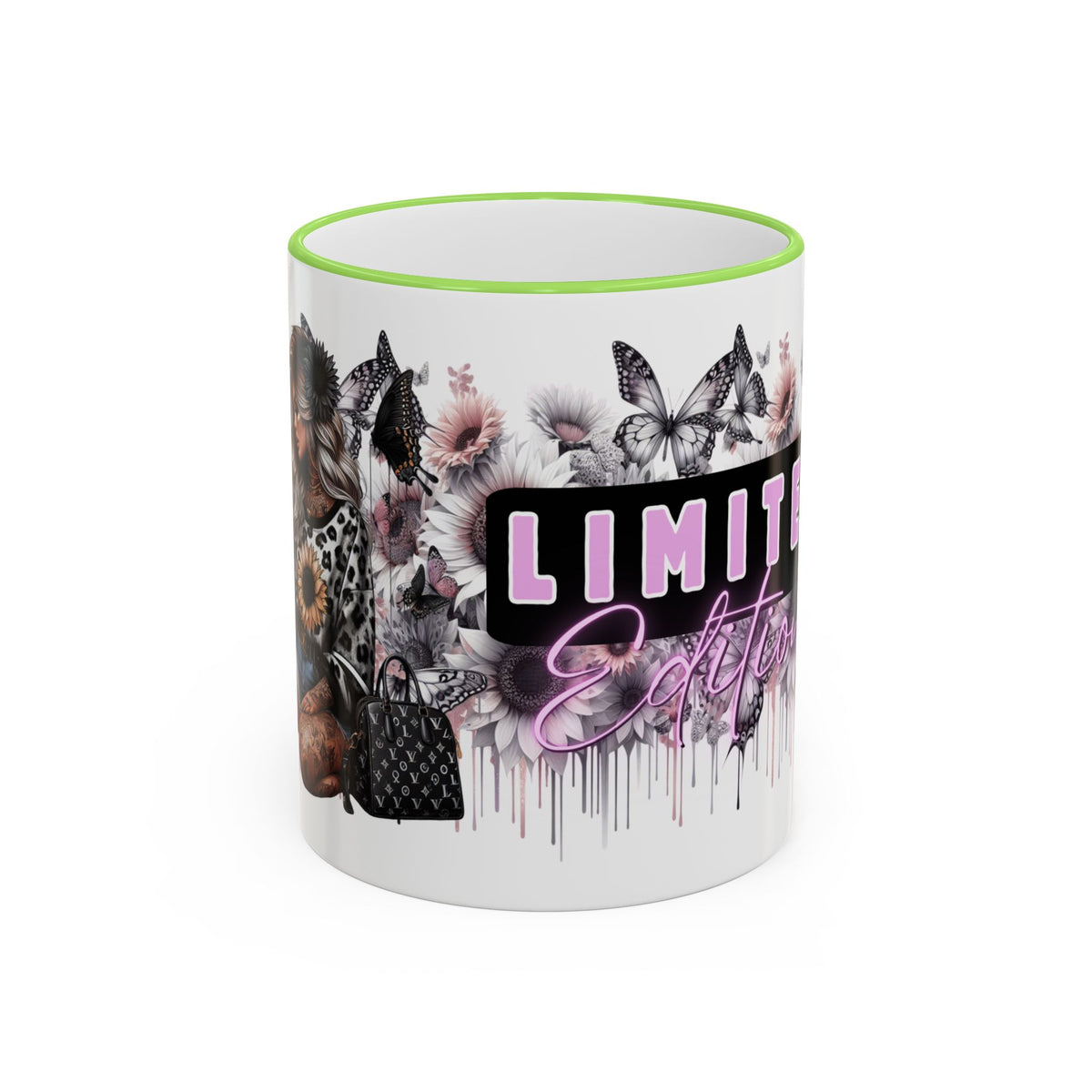 Limitless Beauty Mug | Accent Rim & Handle Ceramic Coffee Cup