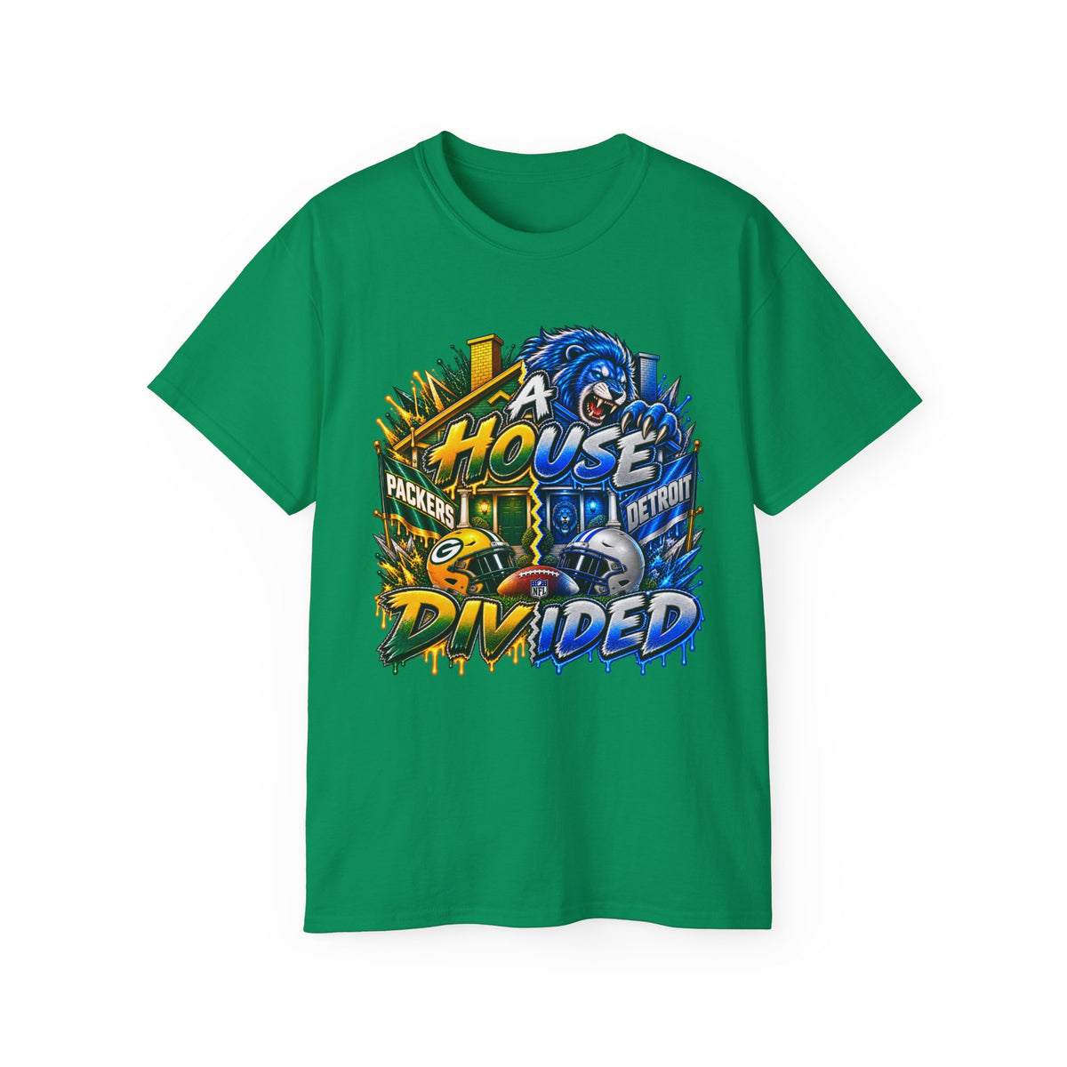 A House Divided Detroit vs Green Bay T-Shirt | Football Rivalry Tee