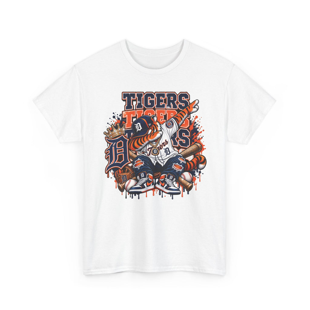 Detroit Tigers Mascot Baseball Tee | Vintage Tiger Batter Design