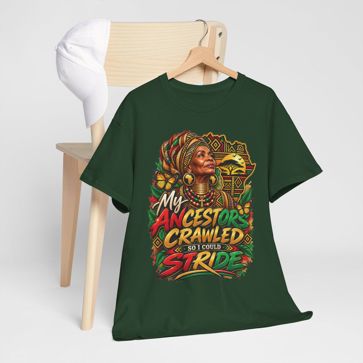 My Ancestors Crawled So I Could Stride T-Shirt | Afrocentric Heritage Pride Tee