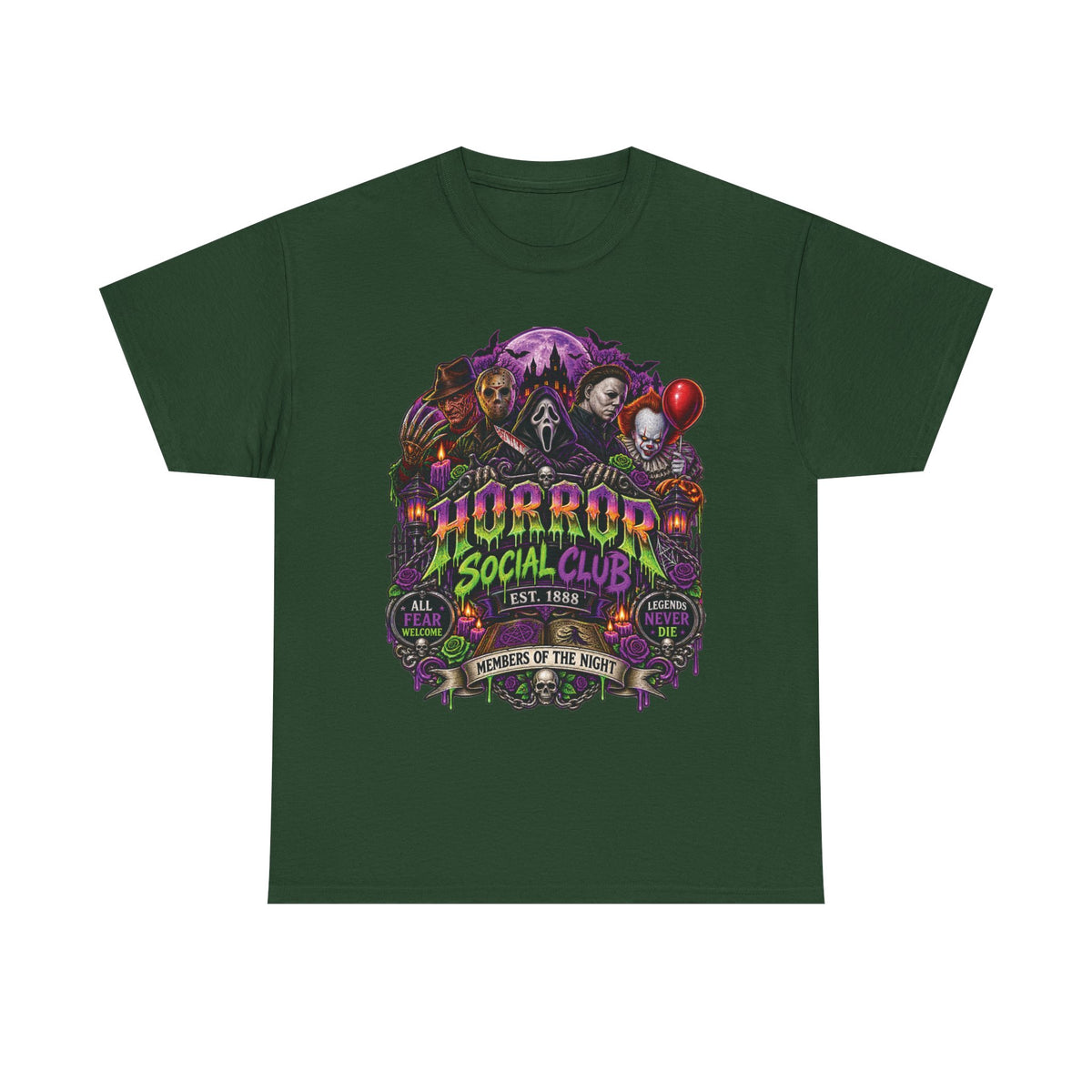 Horror Social Club Tee | Horror Movie Characters, Pennywise, Michael Myers