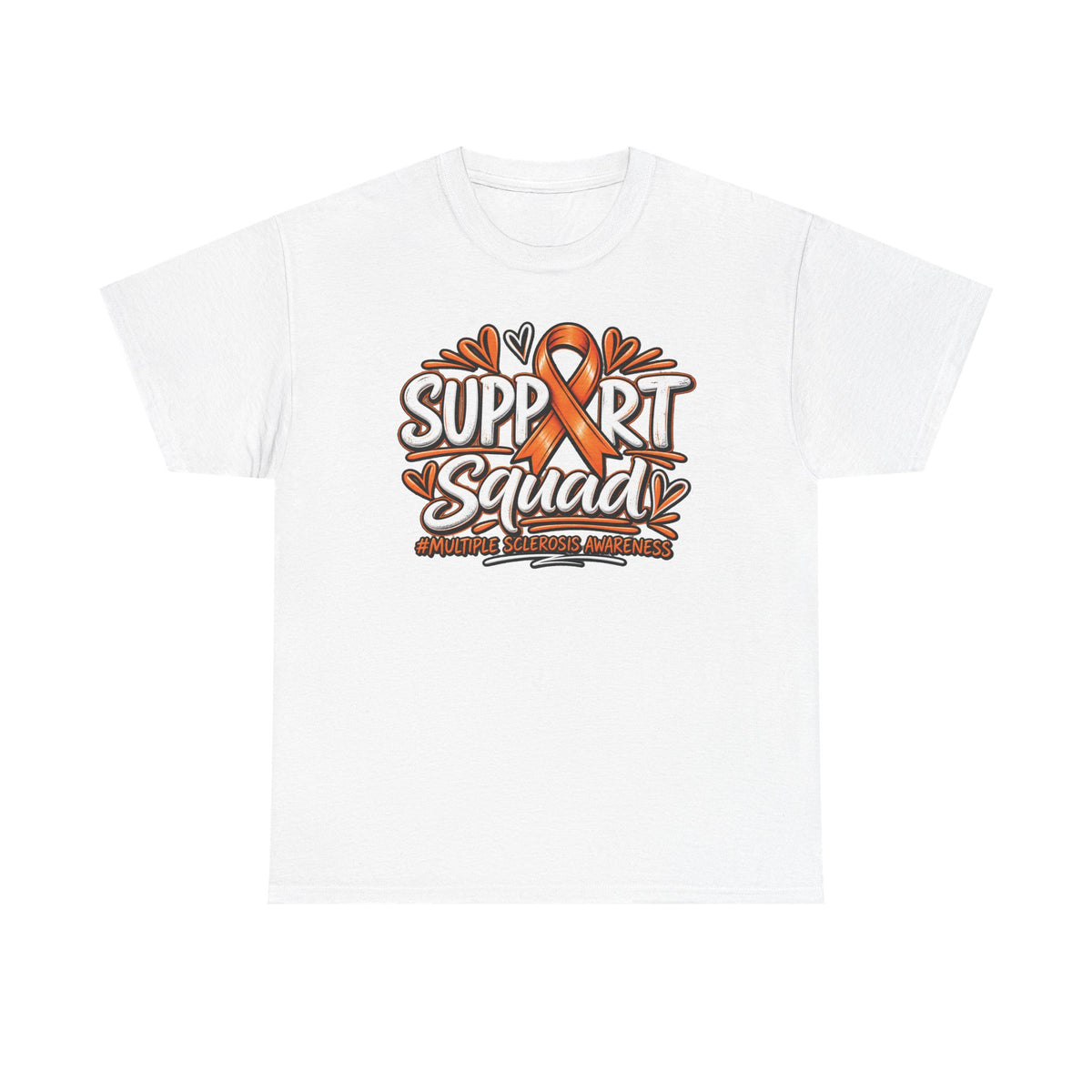 Multiple Sclerosis Squad Tee | Orange Awareness Ribbon, Leukemia Awareness