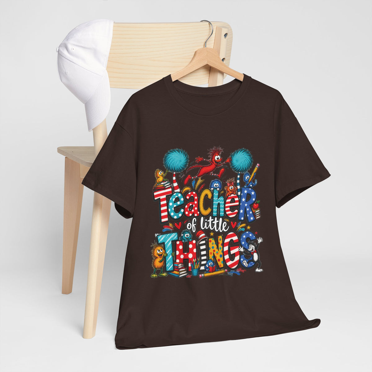 Teacher of Little Things T-Shirt | Colorful Dr. Seuss Style Kids Classroom Tee