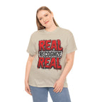 Real Recognize Real Tee | Bold Distressed Red Typography