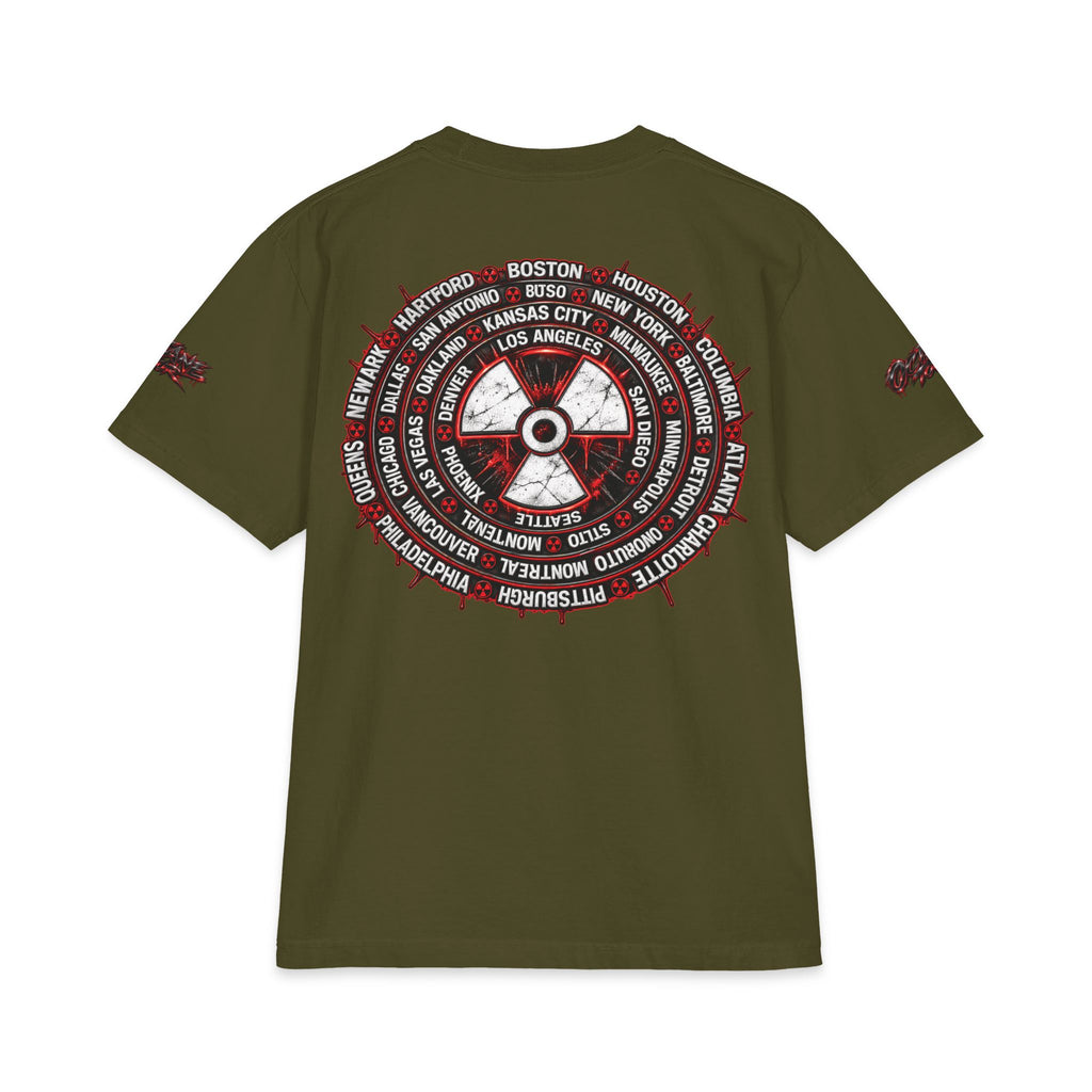 Don Toliver Alien Skull with Spiked Biohazard Wheel T-Shirt | Grunge Horror Tee