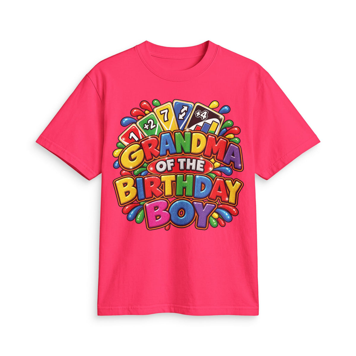 Grandma of the Birthday Boy T-Shirt | Colorful Birthday Design