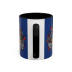 Detroit Rock City 313 Blue Accent Mug | Cityscape Guitar Graffiti Design