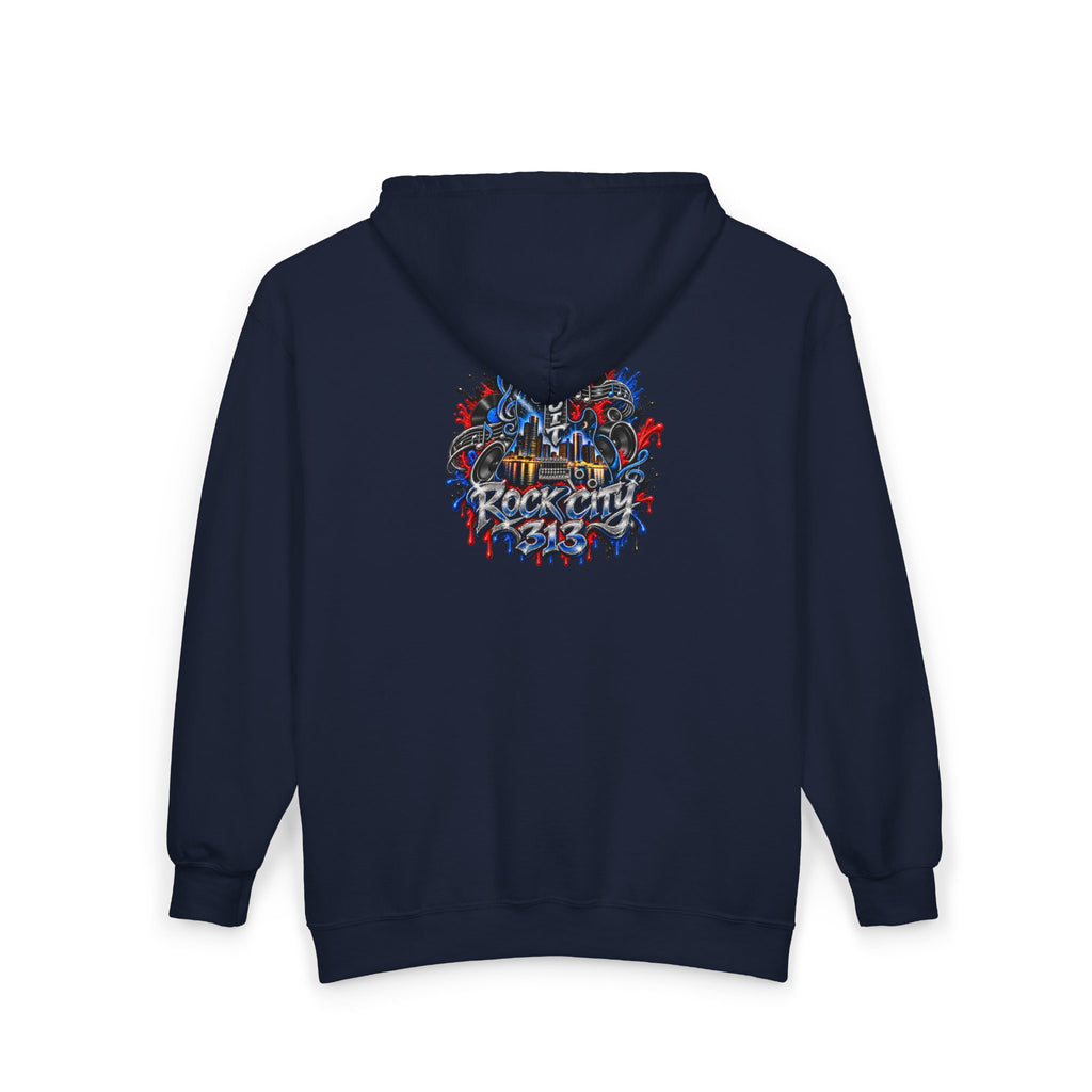 Detroit Graffiti Zip Hoodie | Detroit Rock City Back Print