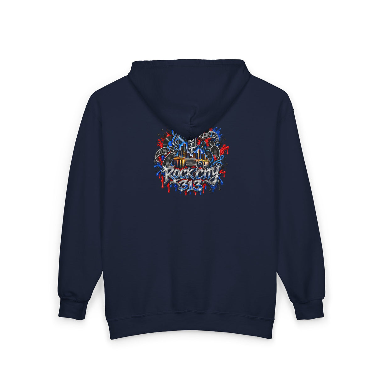 Detroit Graffiti Zip Hoodie | Detroit Rock City Back Print