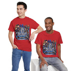 Detroit Legends collage T-Shirt | Motor City skyline, classic cars, musicians