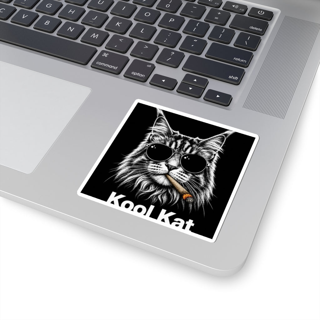 Kool Kat cat with sunglasses and cigar Sticker | Kiss-Cut Sticker