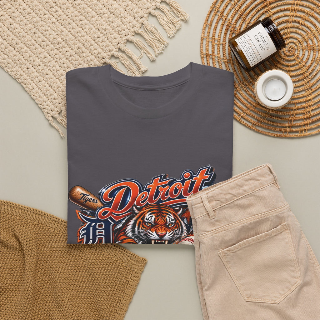 Detroit Tiger Baseball T-Shirt | Detroit skyline, claw marks