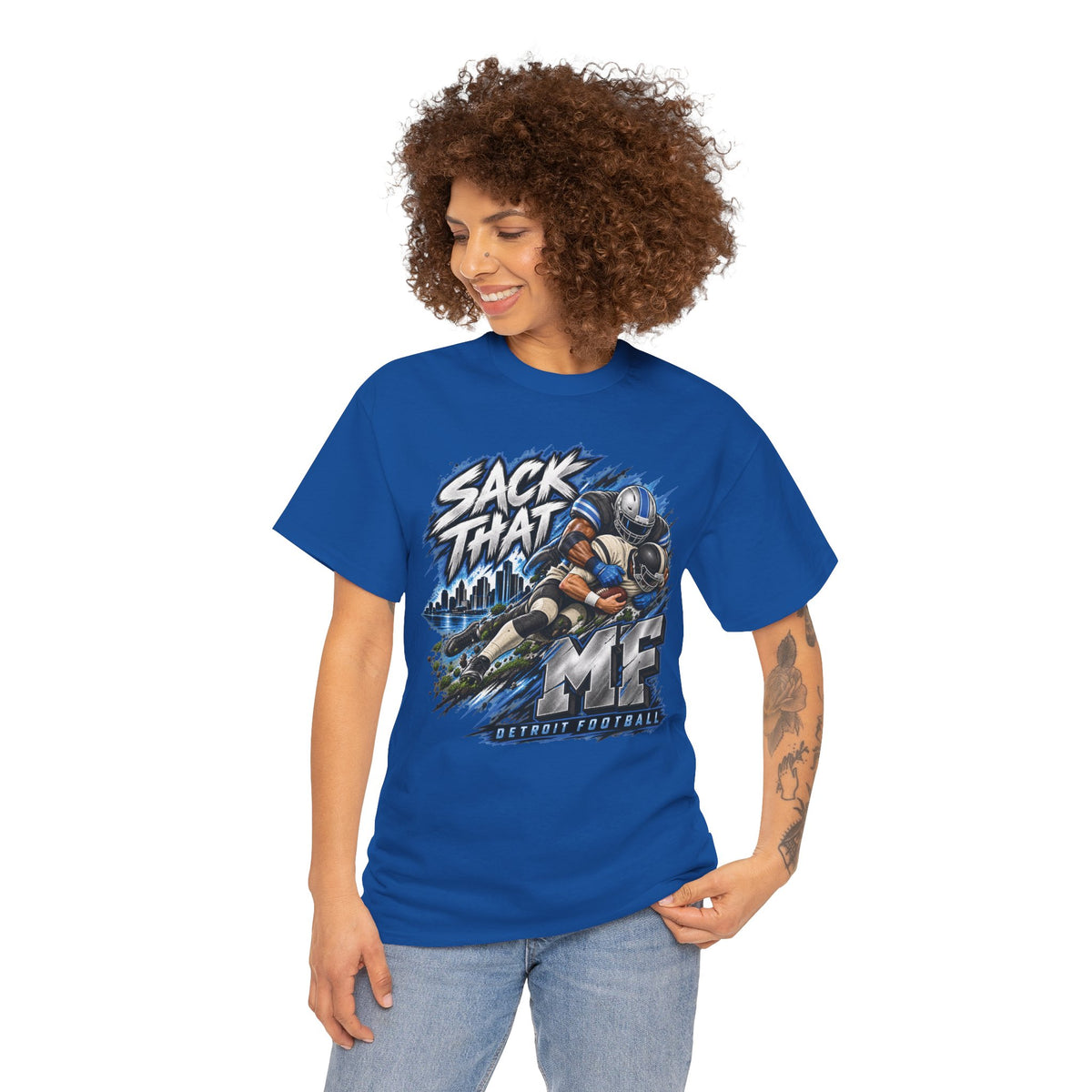 Sack That MF Lions football Graphic T-Shirt