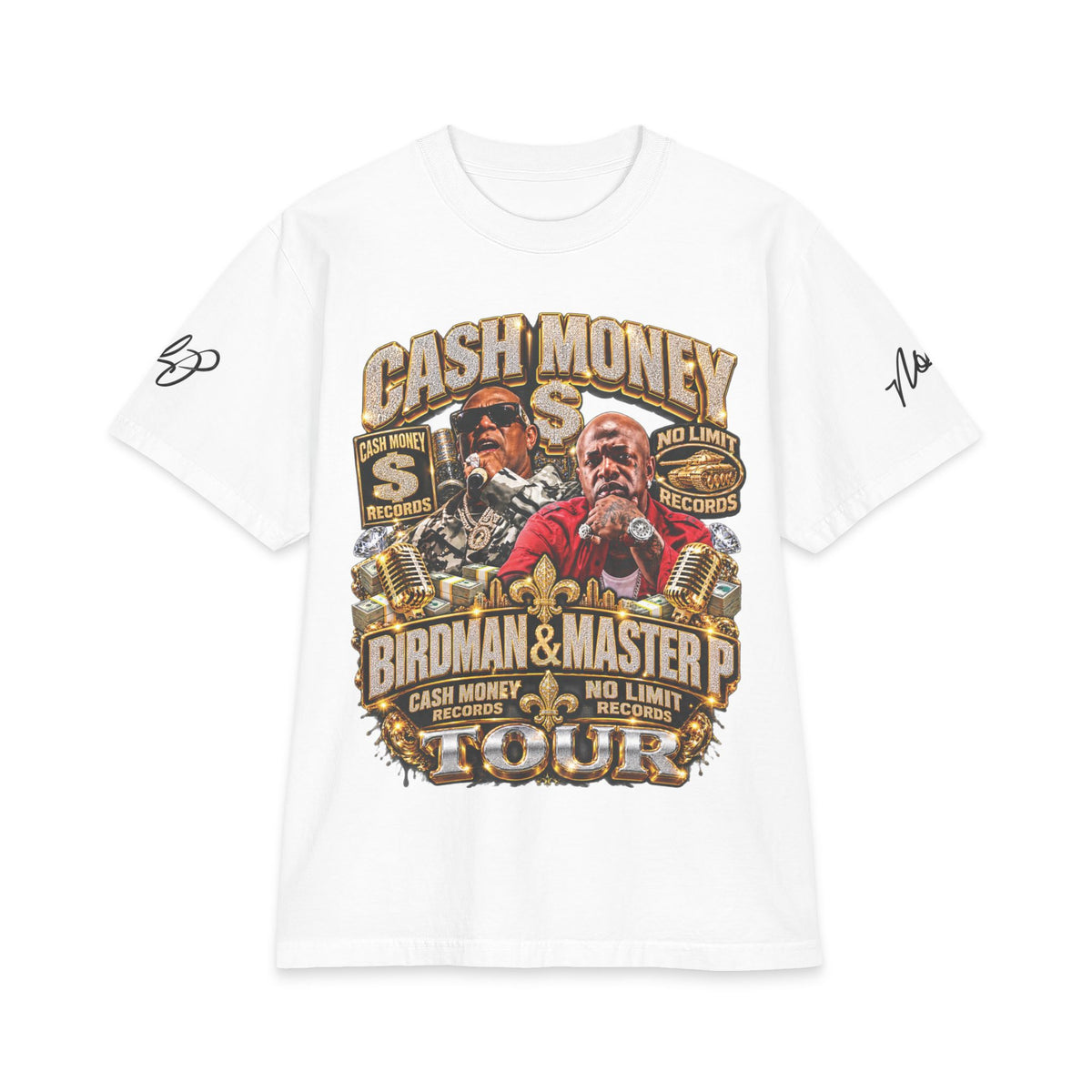 Cash Money Birdman & Master P Tour T-Shirt | Rap Hip Hop Vintage Logo