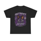 Gemini Skull Roses Graphic T-Shirt | Zodiac Twins Illustration