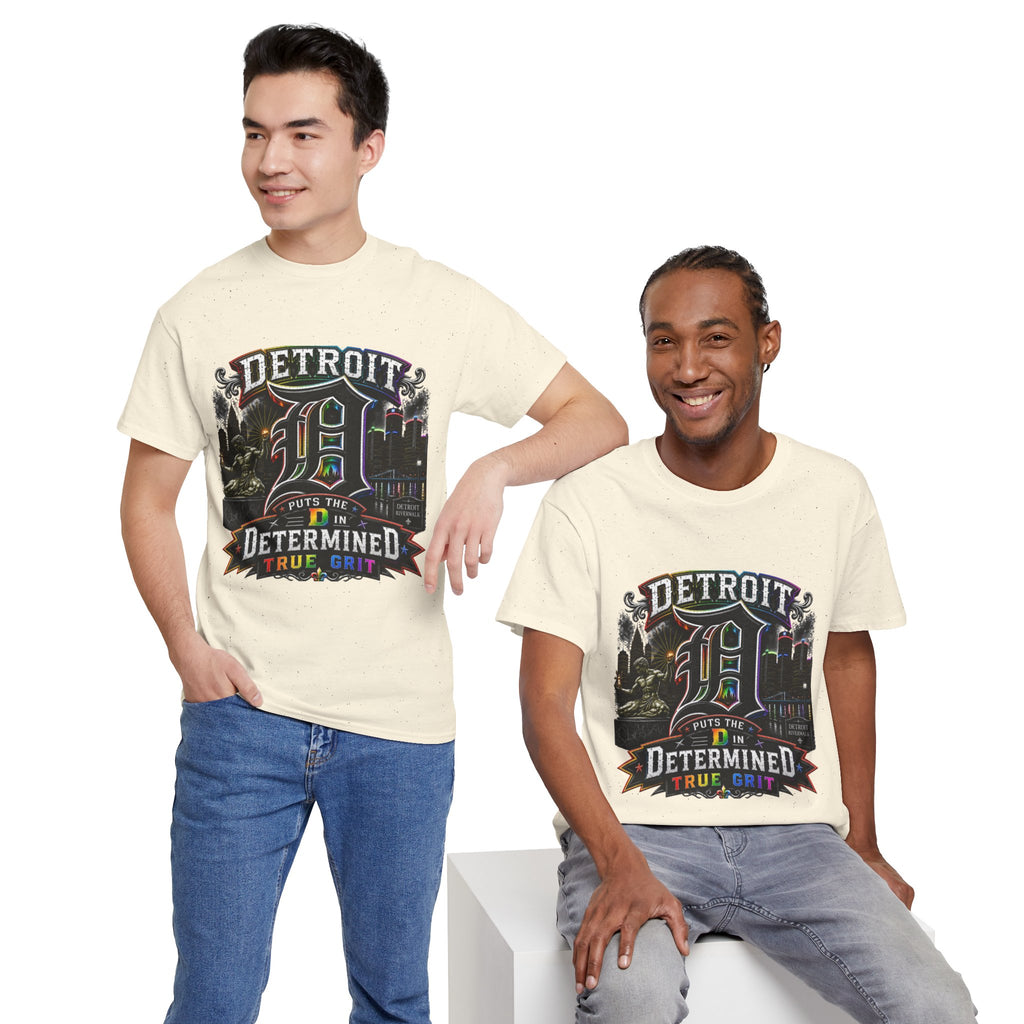 Detroit D Skyline Determined True Grit T-Shirt | City Pride Tee