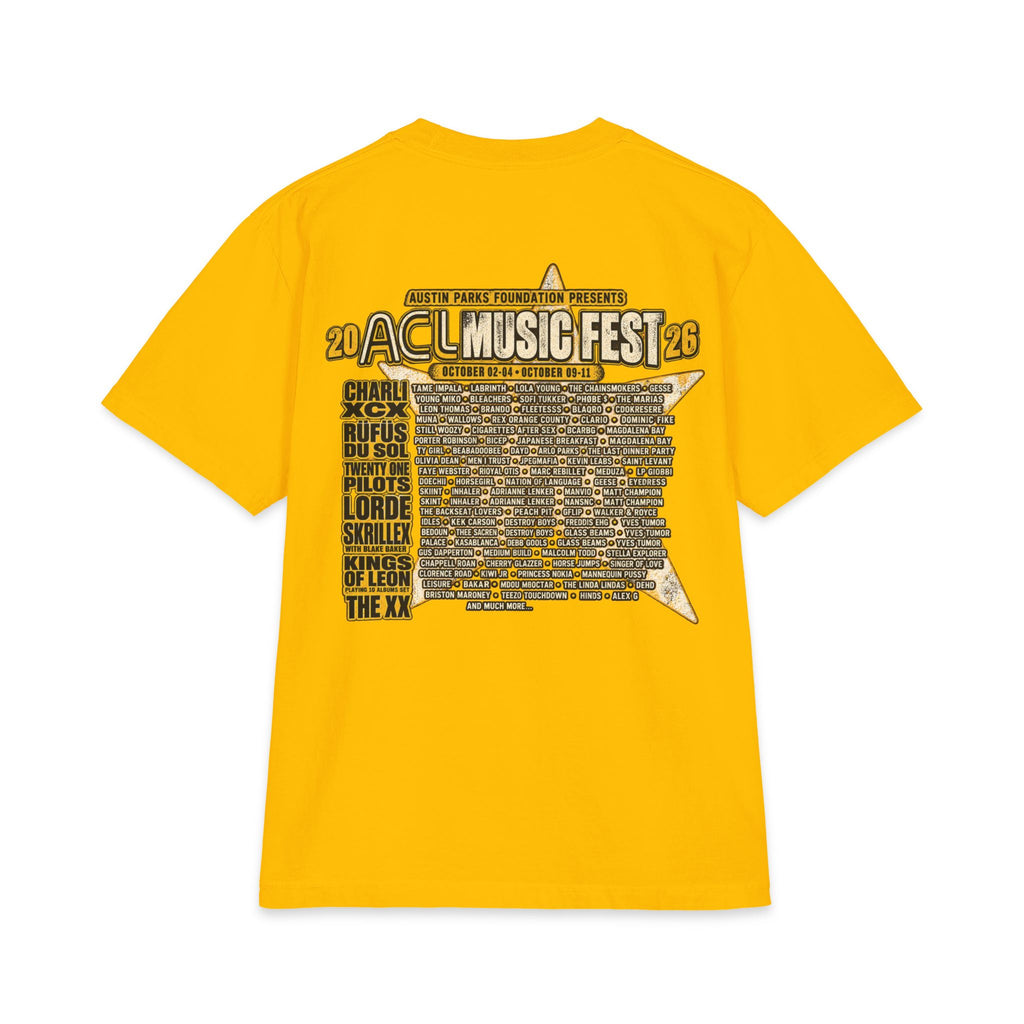 ACL Fest tongue logo T-Shirt | music festival lineup back print