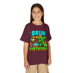 Bruh It’s My Birthday Youth T-Shirt – Pixel Gaming Birthday Shirt