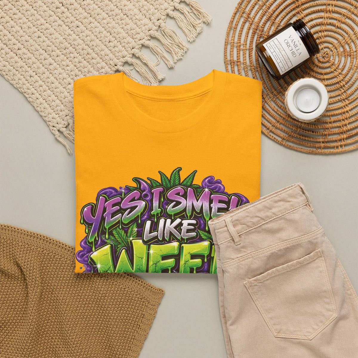 You Smell Like Weed T-Shirt | Cannabis Graphic Tee, Funny Stoner Slogan