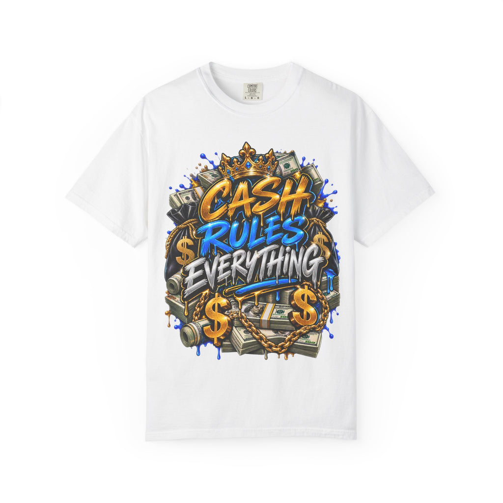 Cash Rules Everything Tee | Money Graffiti Design, Dollar Sign Streetwear