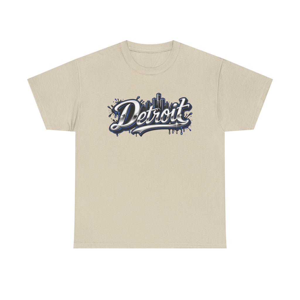 Detroit Script Tee | 313 Drip Skyline T-Shirt