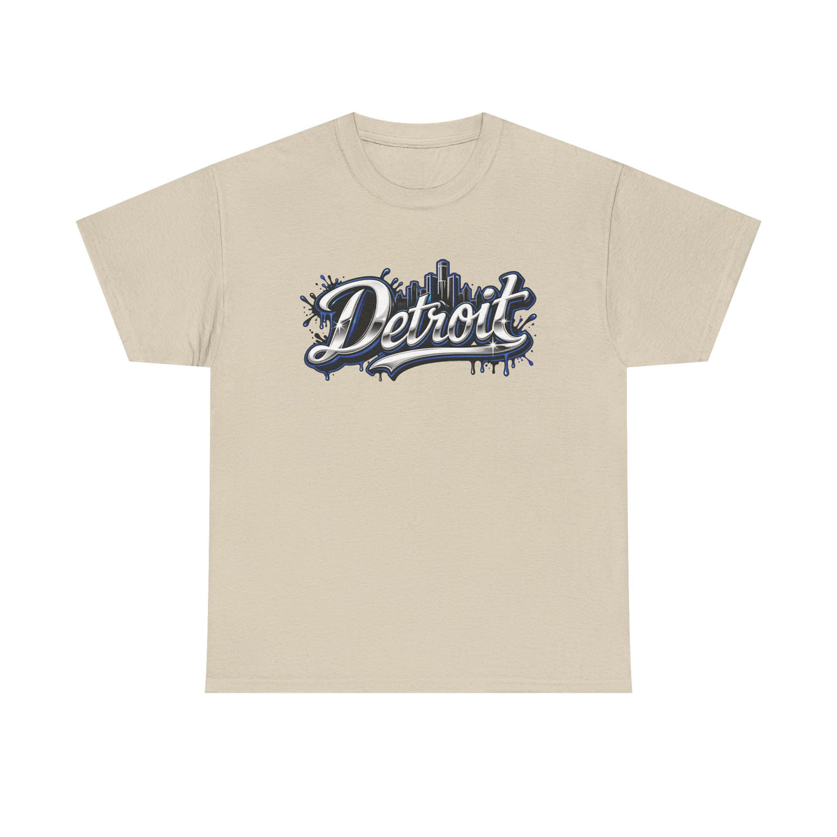 Detroit Script Tee | 313 Drip Skyline T-Shirt