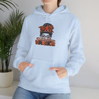 Multiple Sclerosis Autumn Hair Bun Woman Hoodie | Fall Leaves, Pumpkin Spice Vibes