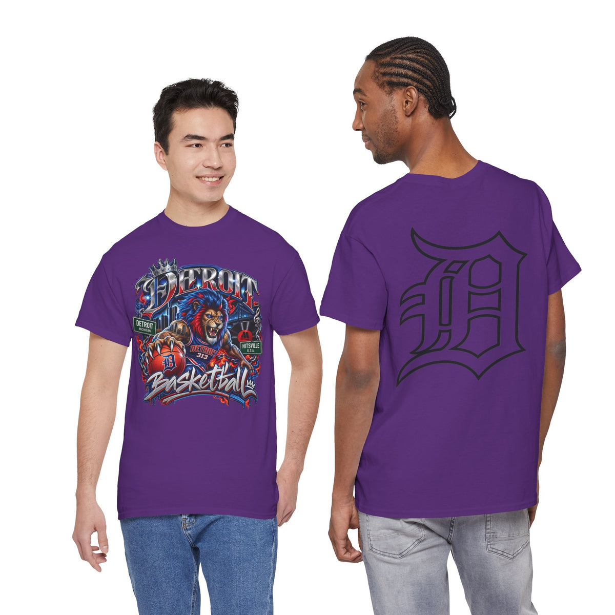 Detroit Basketball Tee | Motor City D Logo Shirt, Basketball Graphic